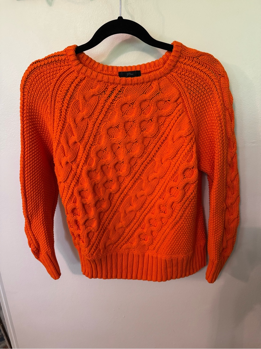 J. Crew Women's Cable Knit Sweater - Orange